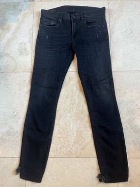 R13 Black Allison Skinny Distressed Jeans Sz29